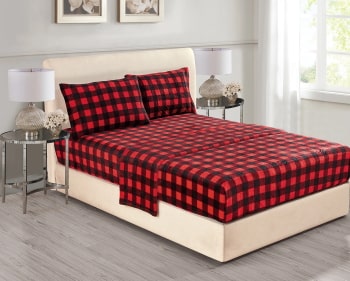 Red fleece online sheets